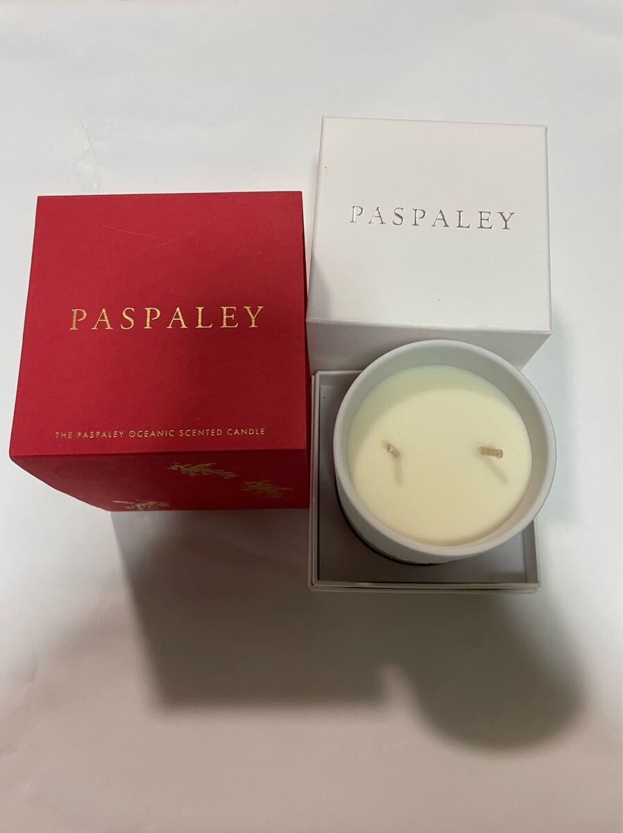 未使用品　 アロマキャンドル　PASPALEY 箱付き　傷汚れあり