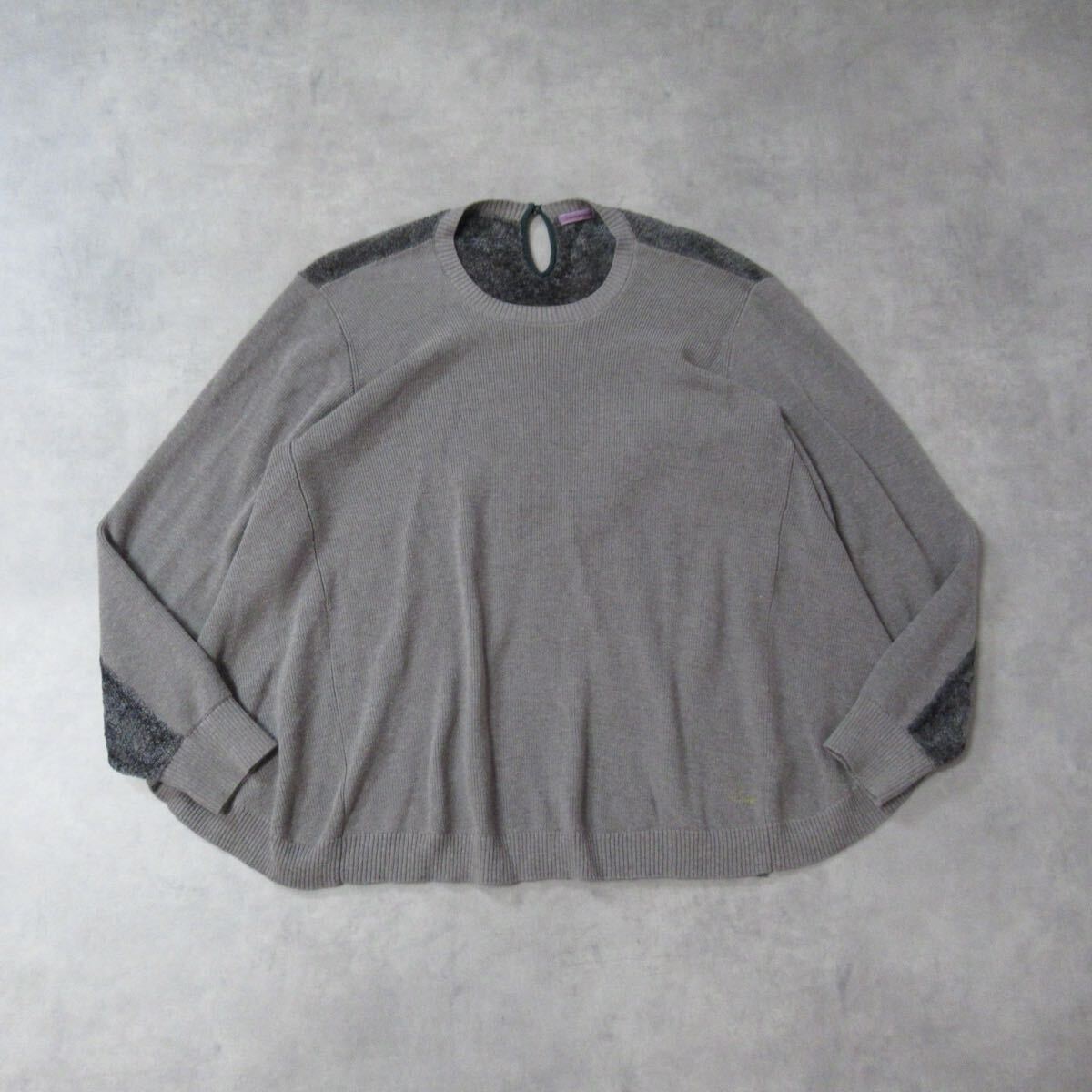 UNDER COVER / アンダーカバー ワイド シルエット デザイン ニット プルオーバー セーター レディース M-L グレー トップス クルーネック