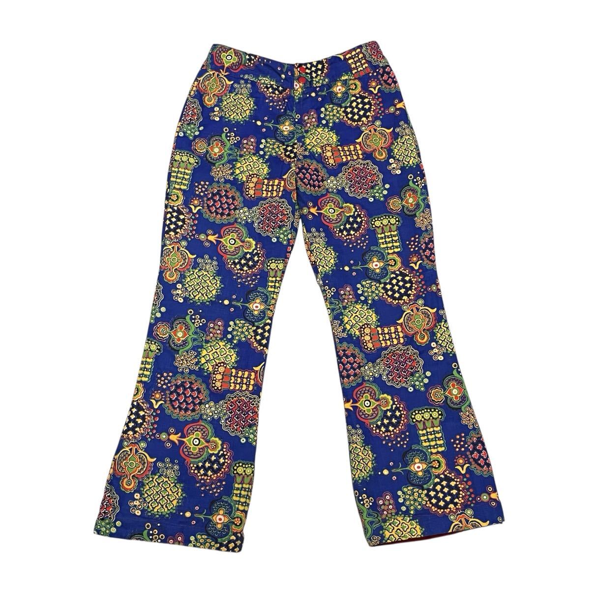 希少　60s ビンテージ　フレアパンツ　総柄　ヒッピーパンツ vintage ブーツカット