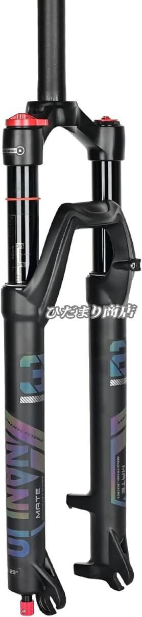 品質保証 ストレートチューブ自転車サスペンションフォーク 29 インチ MTB エアフォークリバウンド調整マウンテンバイクフォーク