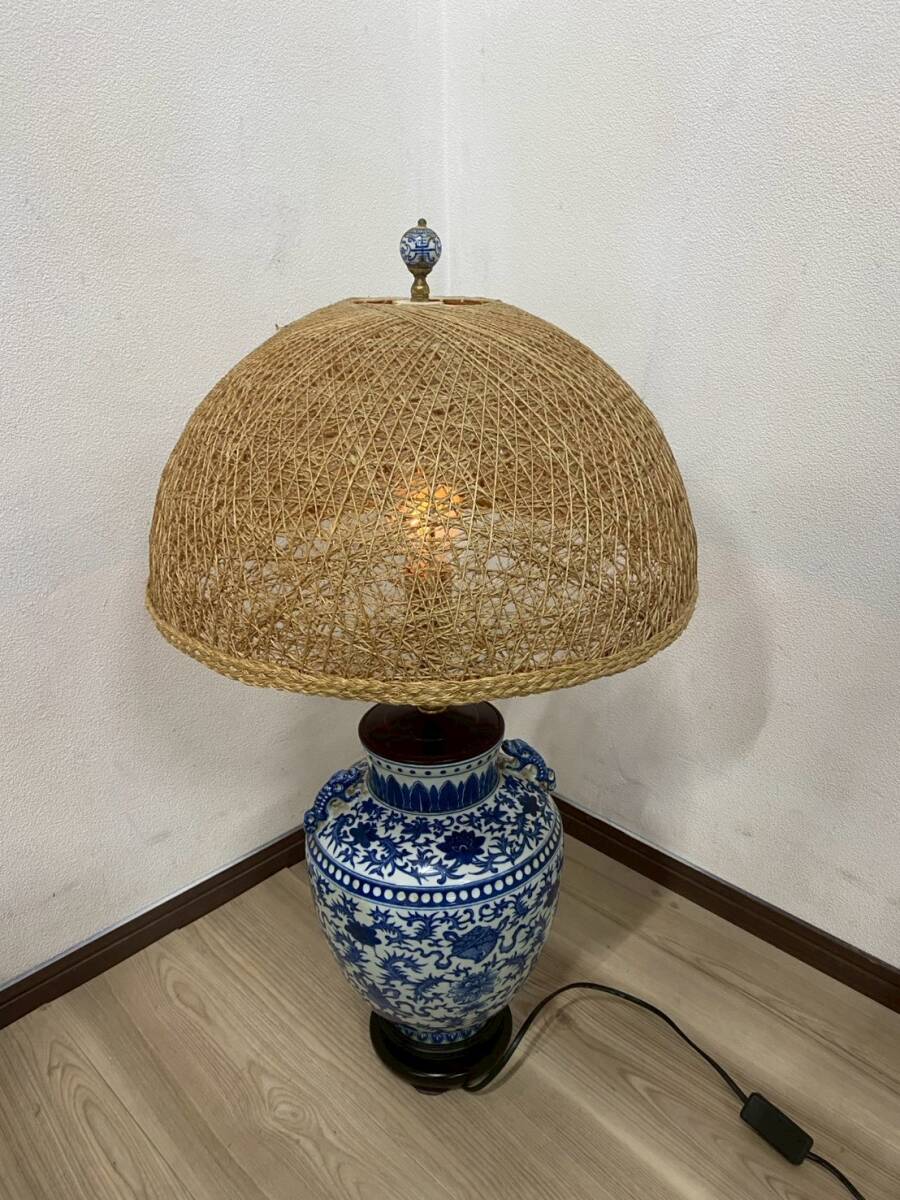 ID9077: ケイトクチン 景徳鎮 陶器 ケイトクチン 景徳鎮 テーブルランプ 神奈川県相模原市