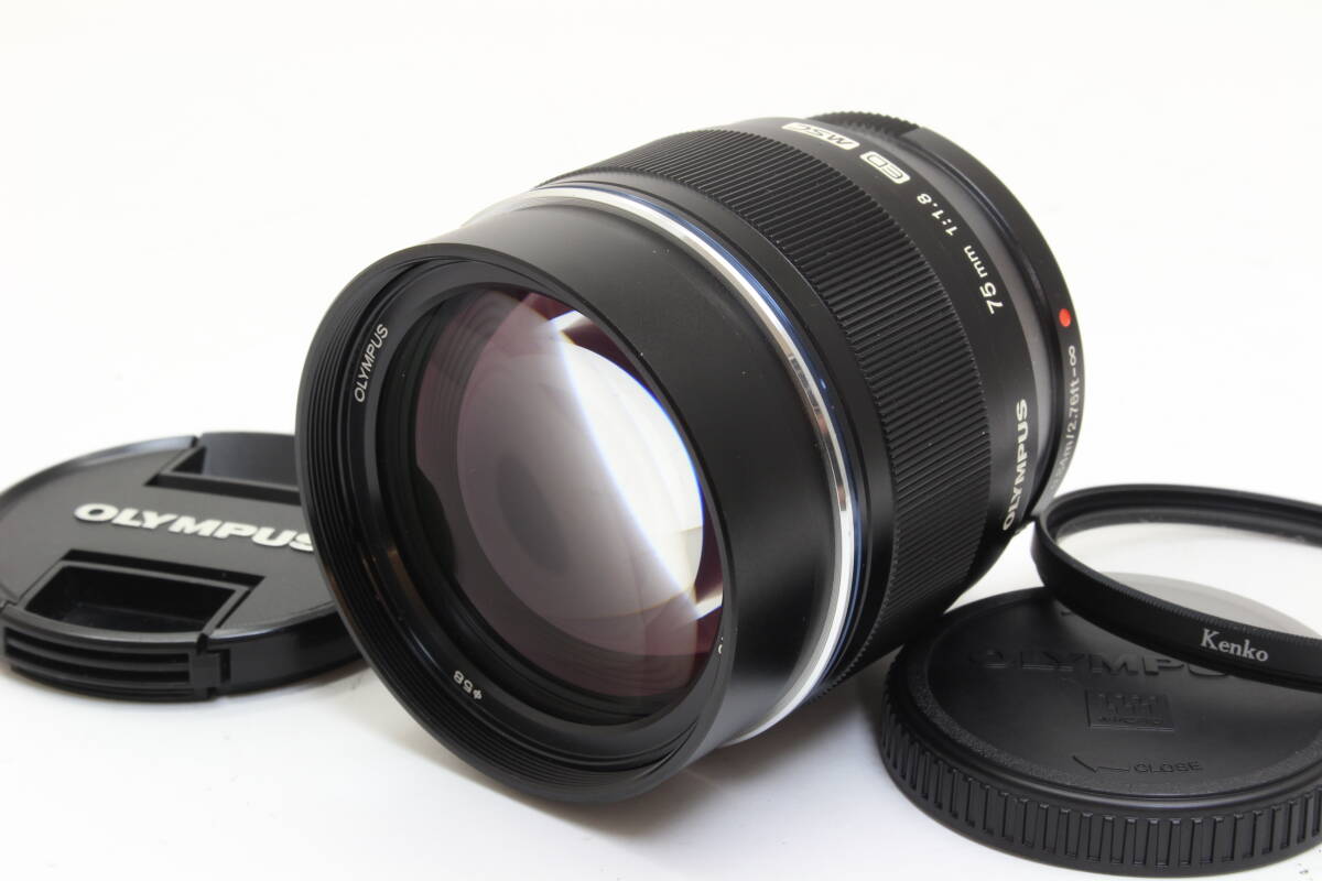 A+ (美品) OLYMPUS オリンパス M.ZUIKO DIGITAL 75mm F1.8 ED 初期不良返品無料 2-186