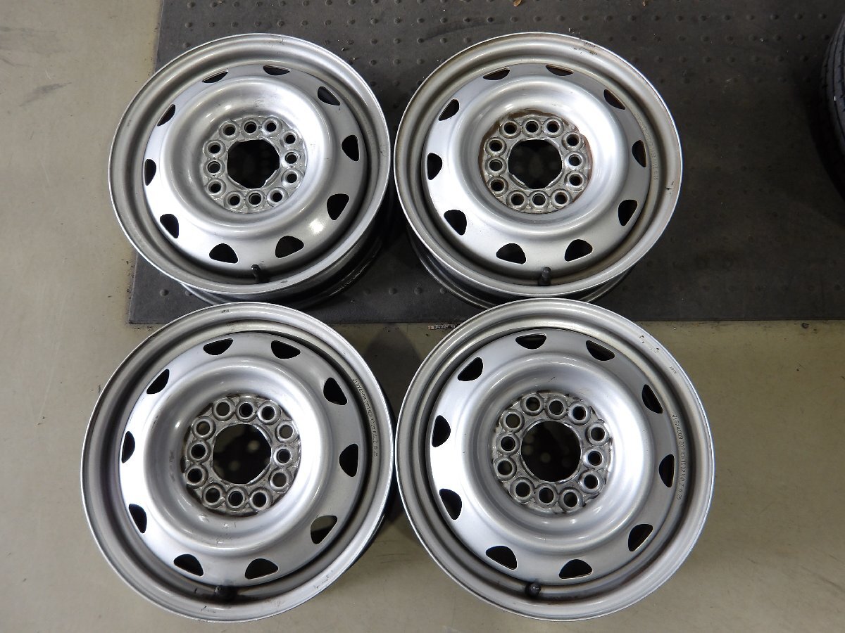 (R08/02/13-1) Φ 13インチ / 社外スチールホイール / 13X4.00B / 4H / マルチ / 4本 / 中古