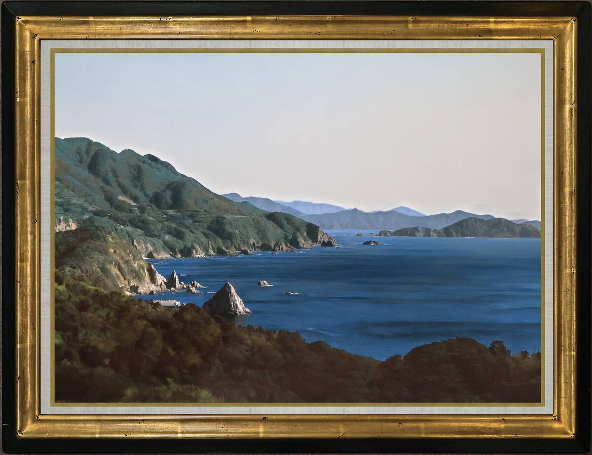 真作保証 藤原秀一20号九州野間岬の立神 美術市場３００万(百貨店実売価格)リアリズム最高傑作 殿堂ホキ美術館蔵の美しいその瞬間巨匠名品 