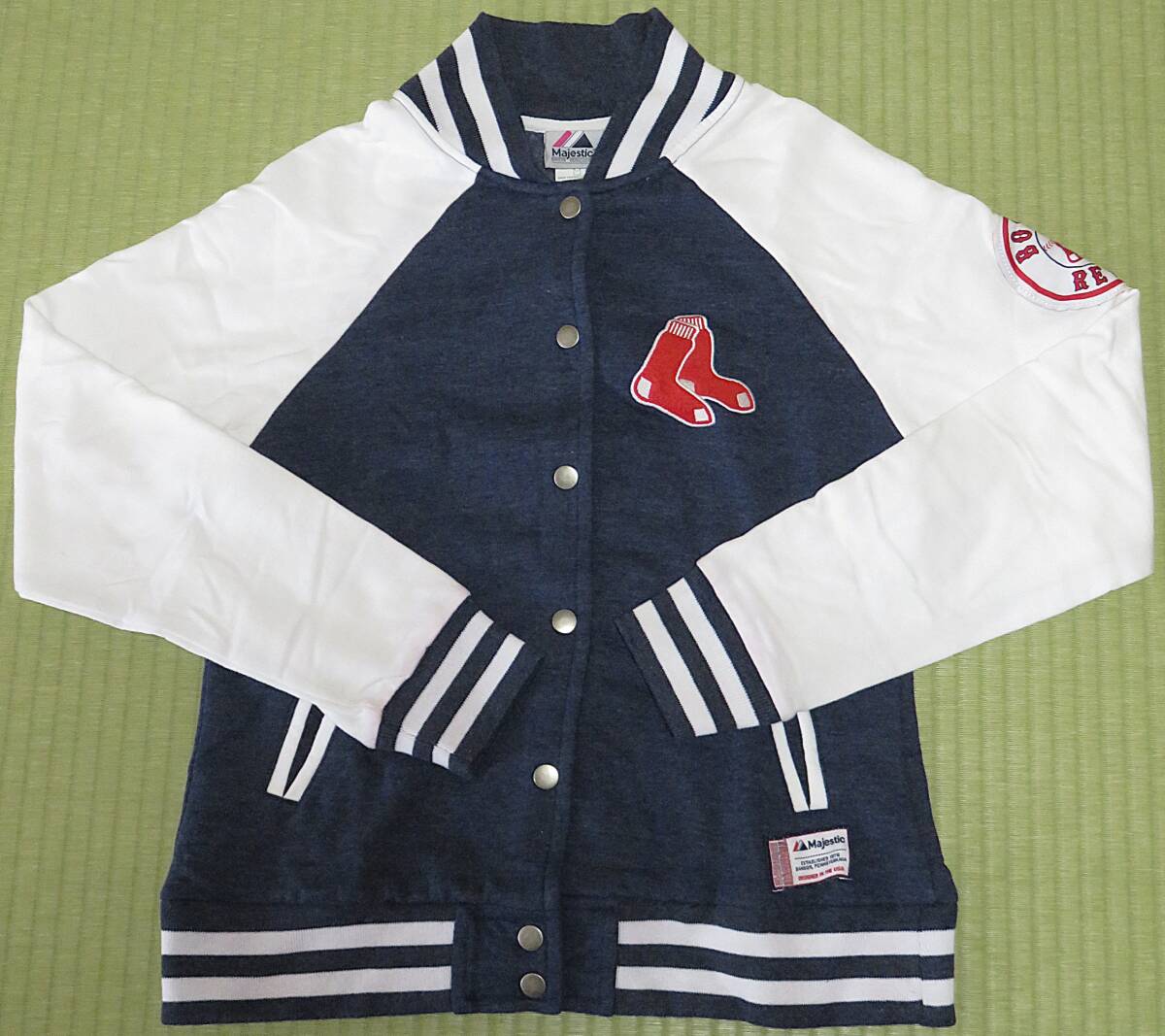 ◆MLB◆ 中古 Boston Red Sox ボストン・レッドソックス Majestic マジェスティック サイズ/M 春秋ジャケット スタジャン 男女兼用