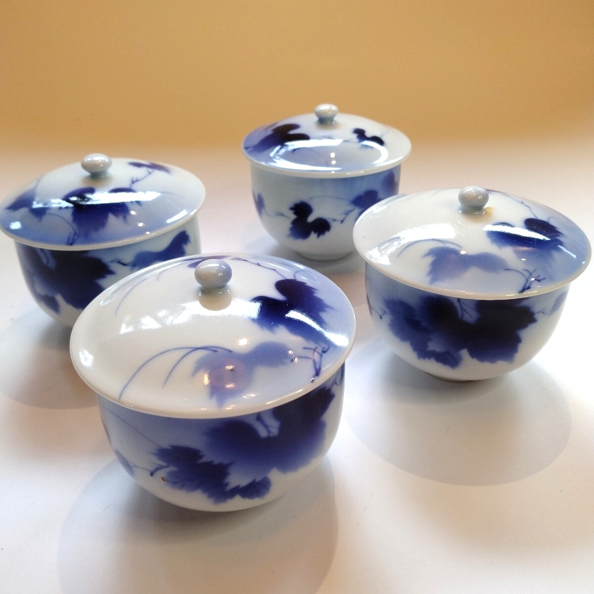 ○4客セット【蓋付き湯呑み】