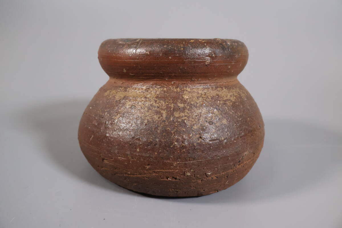 【和】(A4132)　時代古作　桃山江戸　古備前瓢水指　瓢壺　茶道具