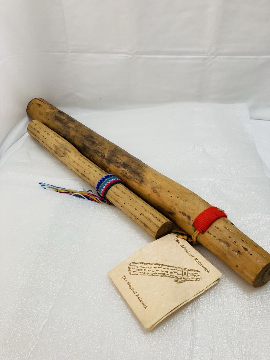 A587レインスティック 2本 民族楽器 雨音 波の音 楽器 サボテン ヒーリング 癒し リラックス