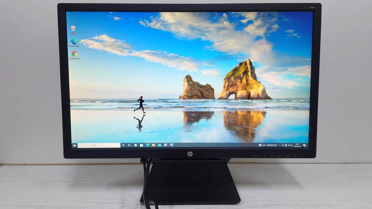 【良品】HP V243 ワイド液晶モニター フルHD（1920x1080）DVIx1/D-Subx1 動作品