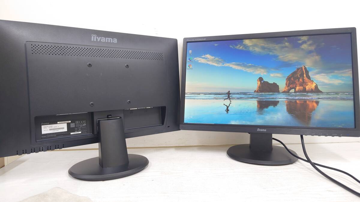 【2台セット/美品】iiyama ProLite E2282HD 21.5型 液晶モニタ フルHD（1920x1080）DVI/D-Sub ケーブル付属