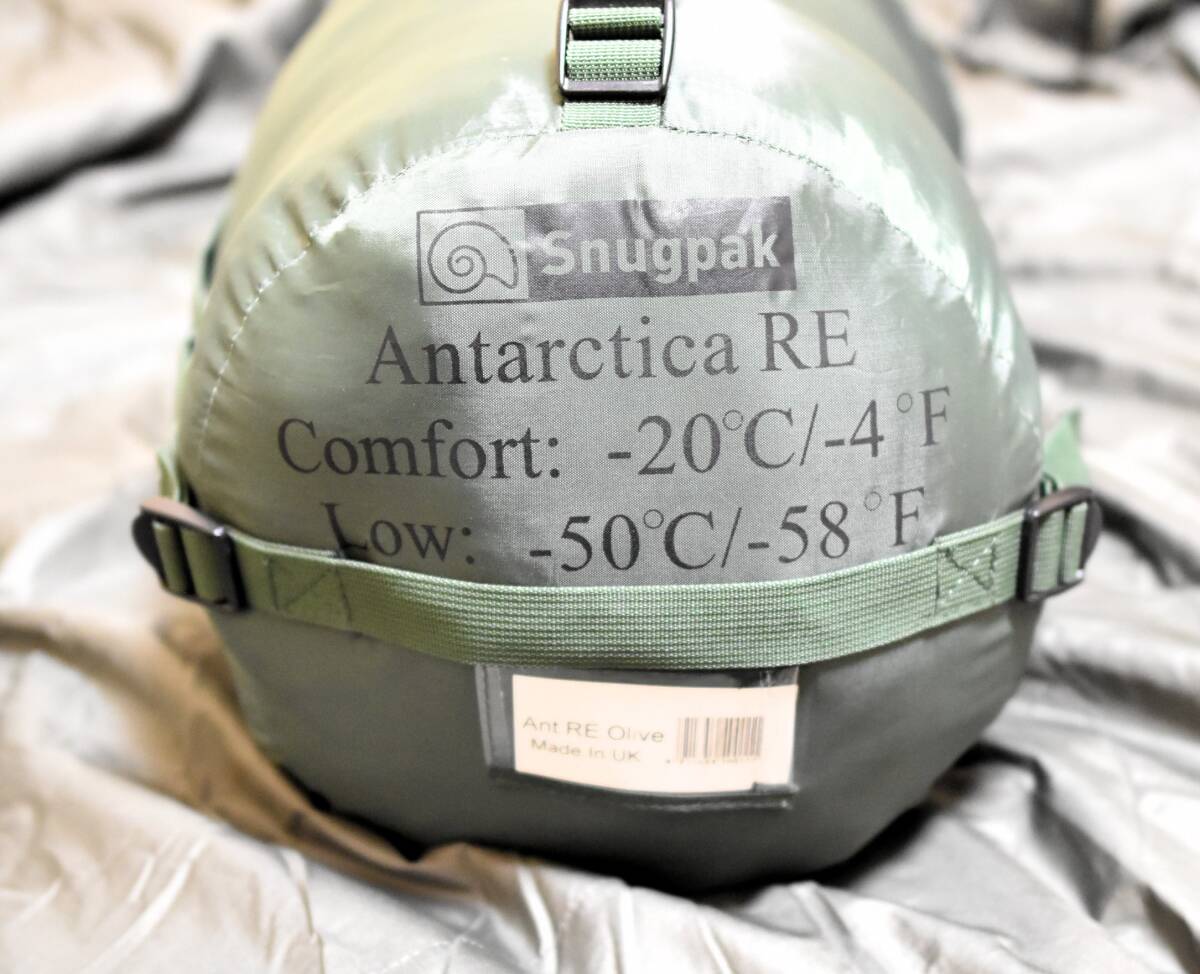 美品 希少 スナグパック 最強耐寒モデル 快適－20℃ 最低-50℃対応 SNUGPAK ANTARCTICA RE SLEEPING BAG シュラフ 寝袋 カリンシア