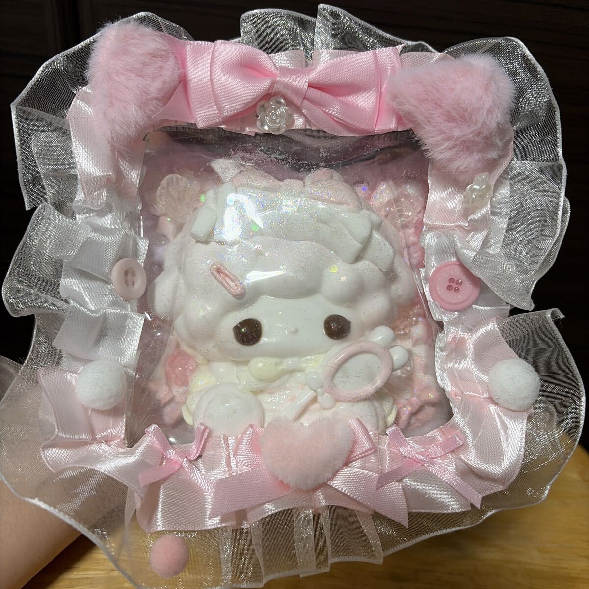 スクイーズ　サンリオ　ピアノちゃん　水感　トロトロクリーム感　豪華装飾　①