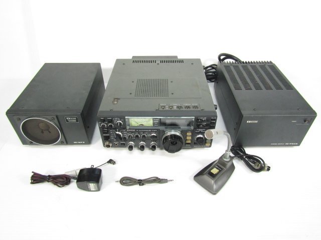 アイコム IC-740 IC-PS15 IC-SP3 BC-10A IC-SM5 HF帯 オールバンド トランシーバー 中古