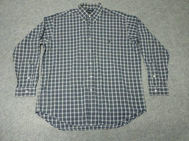 ラルフローレン　Ralph Lauren　ＢＬＡＫＥ　長袖　ボタンダウン　シャツ　Ｌサイズ　チェック　ゆったり目　ルーズフィット