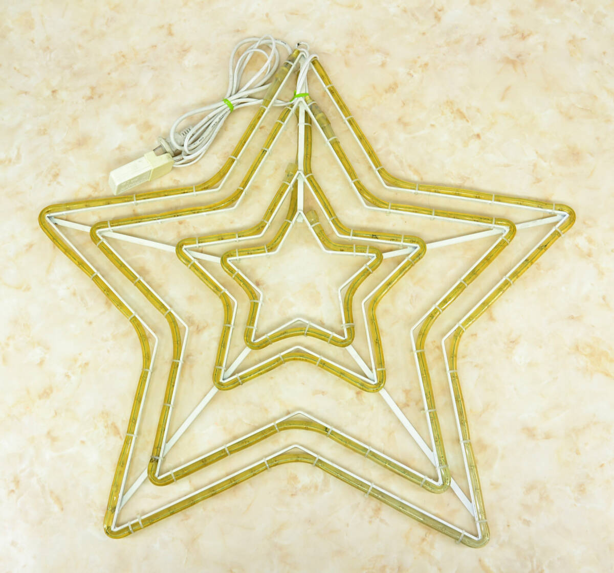 星型イルミネーション スターイルミネーション 70cm 大型 店舗用品 クリスマス イベント 点灯コントローラー付 中古品