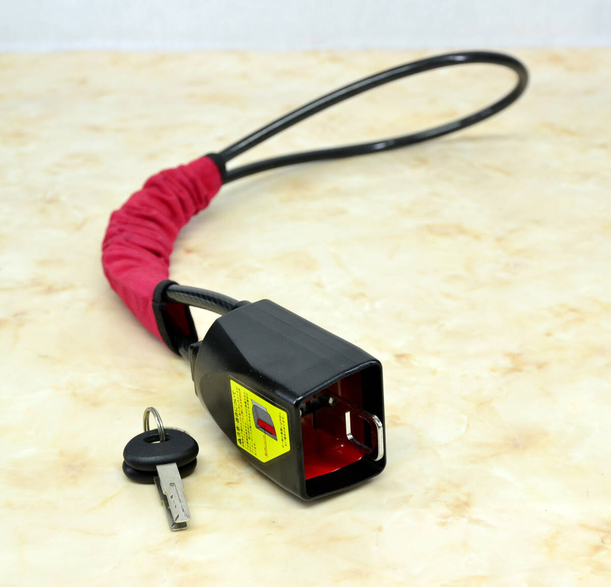 ハンドルロック ワイヤーロック 盗難防止 リレーアタック ステアリングロック 中古良品