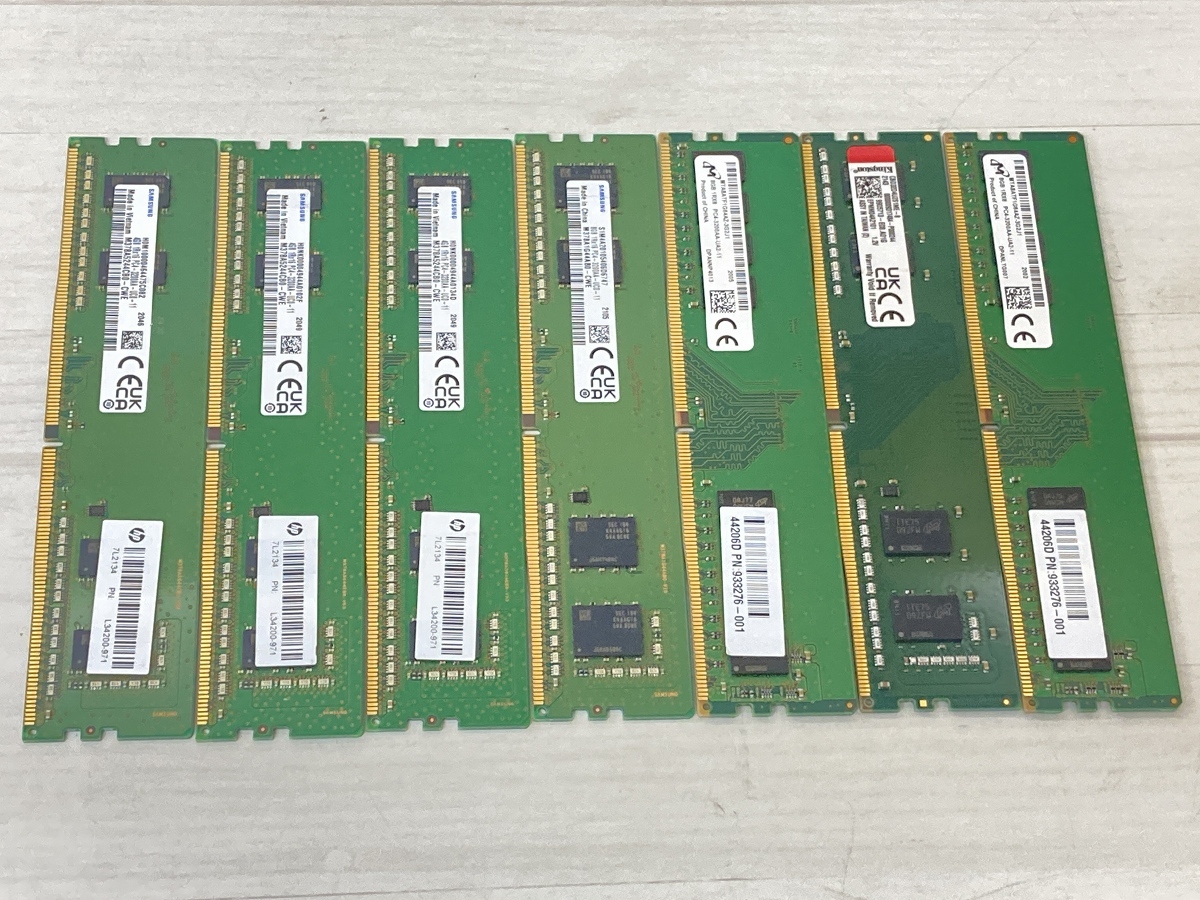 DDR4-3200/3200AA RAM メモリ 8GB 4GB 計7枚 メーカーランダム品 D4-G