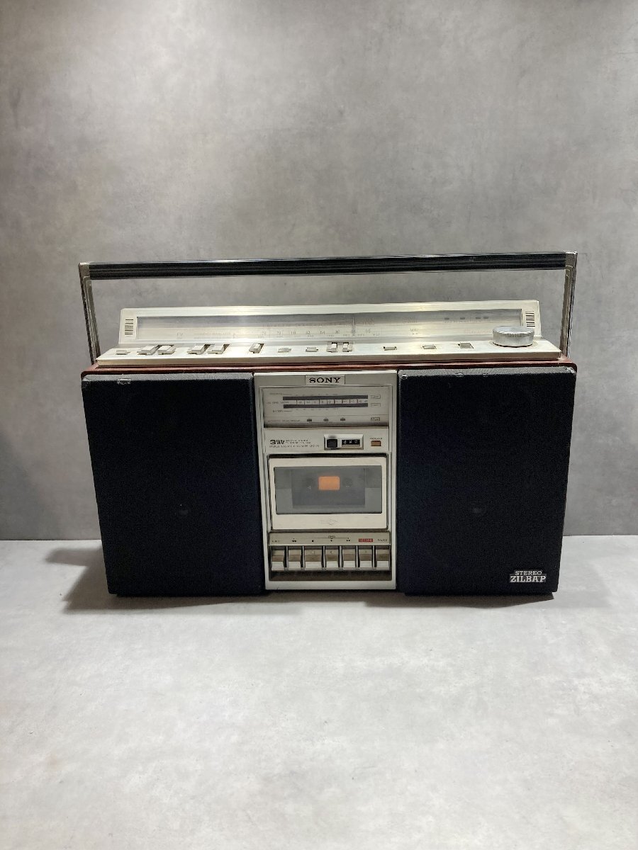 ラジカセ【F2104△】SONY ソニー CFS-V8 STEREO ZILBAP ジルバップ ラジカセ ラジオ カセット AM FM Radio Cassette 260220