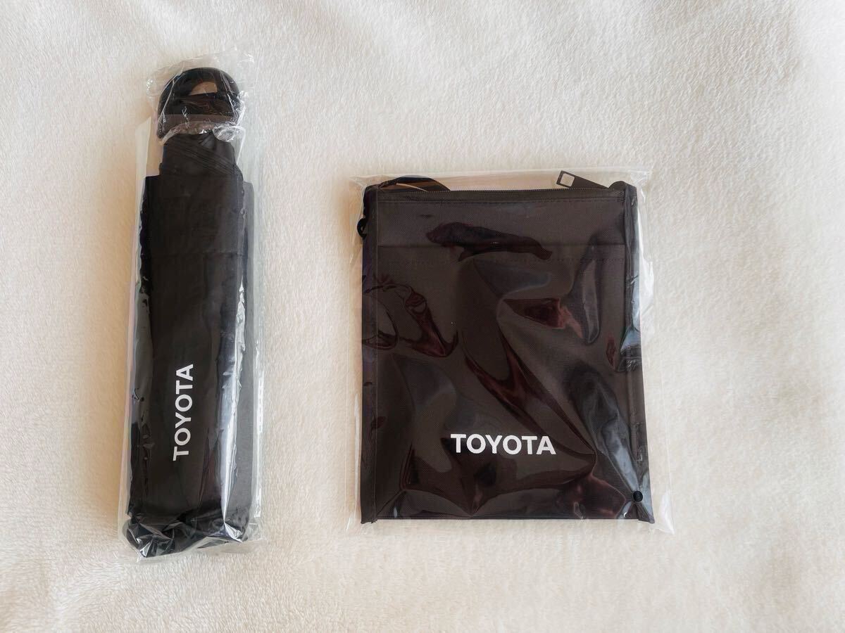 ☆トヨタ ハンガーグリップUV折りたたみ傘&ミニサコッシュポーチ☆TOYOTA 非売品