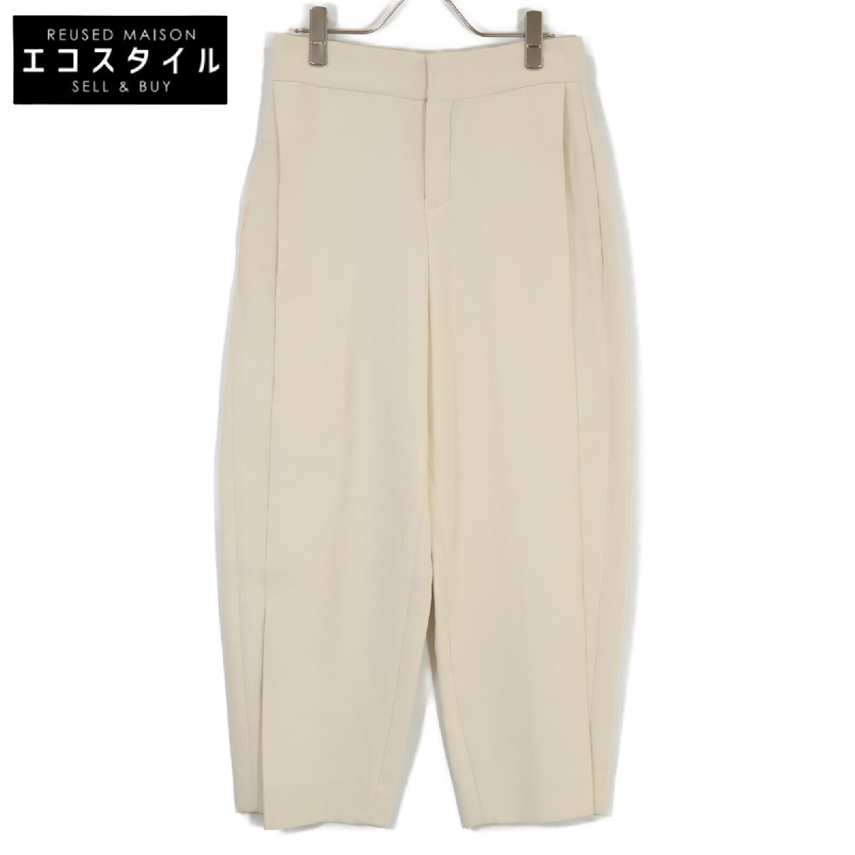 CHLOE クロエ 14SPA21-14S132 ベージュ アセテート ライトクレープパンツ ベージュ 34 ボトムス レーヨン レディース 中古