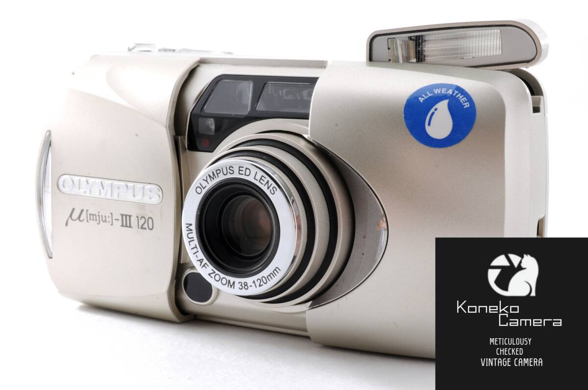 【動作品】 OLYMPUS μ [mju:]-III 120 コンパクトフィルムカメラ C-606