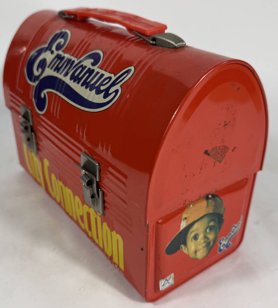 レア エマニエル坊や ブリキ製ランチボックス1980年代 Emmanuel City Connection 昭和レトロ Product of Bandai kogyo Yiva BOX 日本広明社