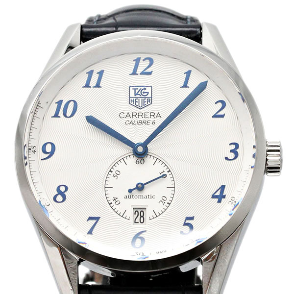 タグホイヤー TAG Heuer カレラ ヘリテージ キャリバー6 シルバー文字盤 メンズ腕時計 自動巻き 裏スケ 男性 プレゼント ブランド