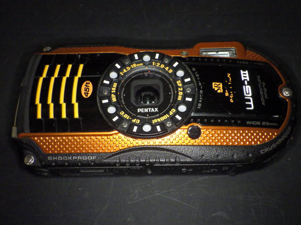 中古ジャンクPentax WG-3 コンパクトデジタルカメラ コンデジ 防水カメラ ペンタックス RICOHリコー WG-Ⅲ