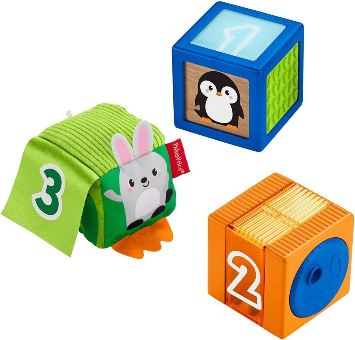 フィッシャープライス fisher price 感覚を育てよう! ぴょっこりブロック どうぶつ GJW13 新品未開封