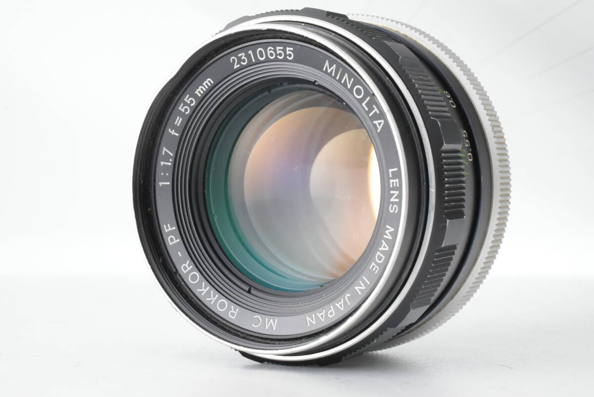 【ジャンク】Minolta ミノルタ MC ROKKOR-PF 55mm f/1.7 標準レンズ MF EF-1720