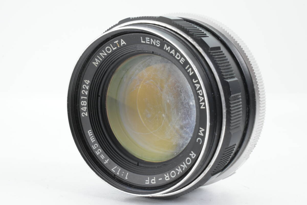 【ジャンク】Minolta ミノルタ MC ROKKOR-PF 55mm f/1.7 標準レンズ MF EF-1719