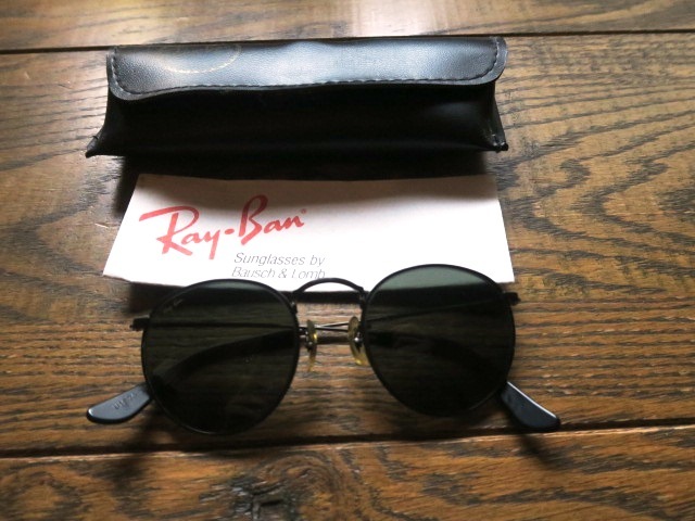 廃盤 超希少 箱付 ヴィンテージ USA製 Vintage B&L Ray-Ban ヴィンテージ ボシュロム社製 レイバン サングラス 黒 80s 90s w1574