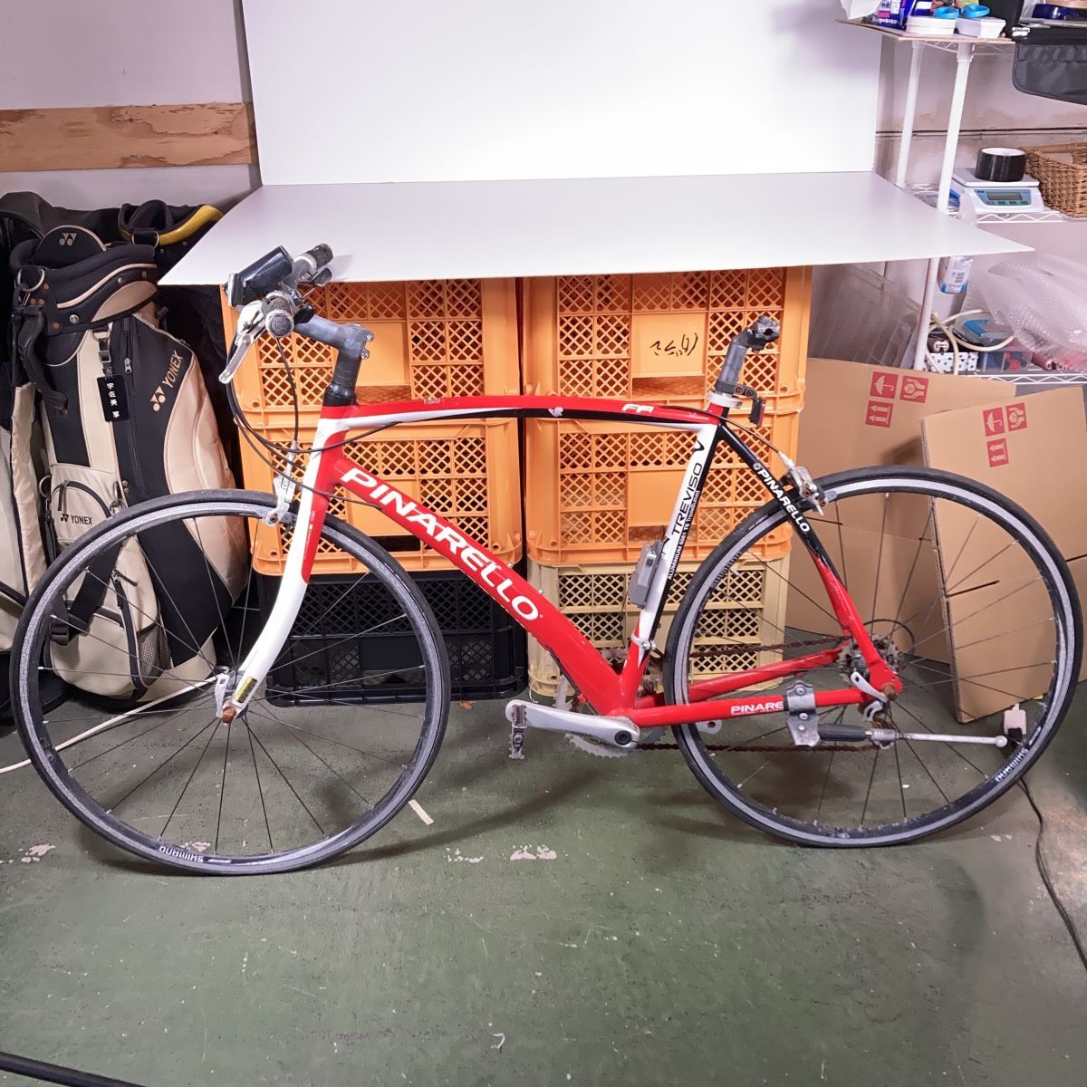 PINARELLO ピナレロ TREVISO トレビソ ロードバイク ALUMINIUM 6061 T6 Triple Butted SHIMANO WH-R500 自転車 現状品