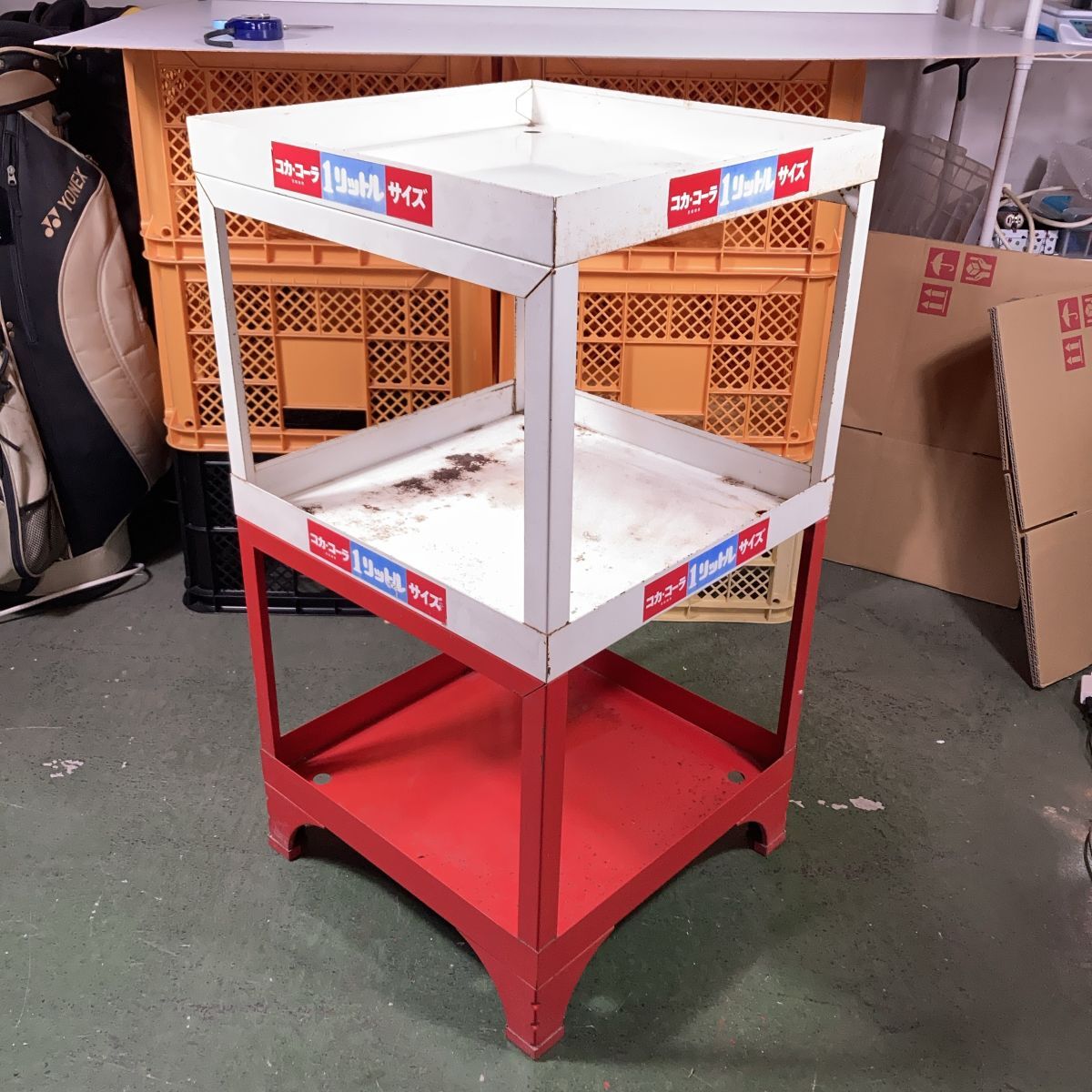 コカ・コーラ Coca-Cola 棚 陳列棚 店舗什器 ラック インテリア アンティーク 昭和レトロ 当時物