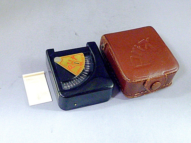 レア★ドイツ製 DORN PRIX セレン露出計 ジャンク 革ケース・ディフューザー付