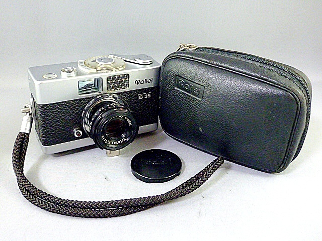 ★ローライ ROLLEI B35 Triotar3.5/40 動作確認済 良品 美品 革ケース・キャップ・ストラップ付