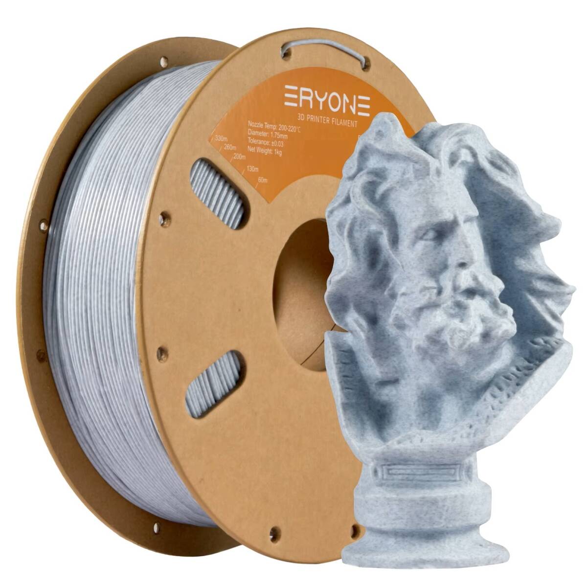 ライトグレー☆ERYONE PLA LITE フィラメント 1.75mm 3D プリンター フィラメント PLA +/-0.03mm 1kg