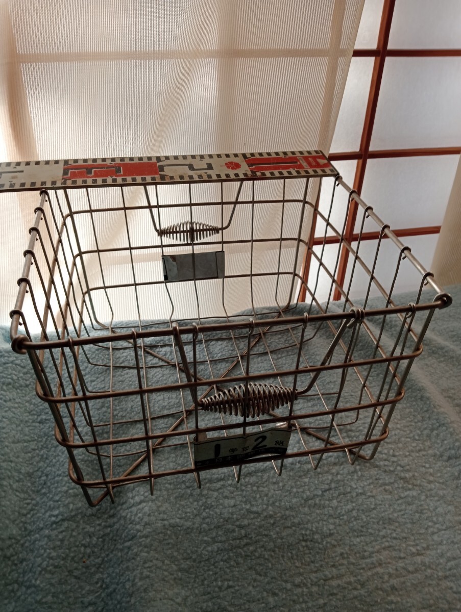 学校給食 ステンレス深かご中　当時物　屋