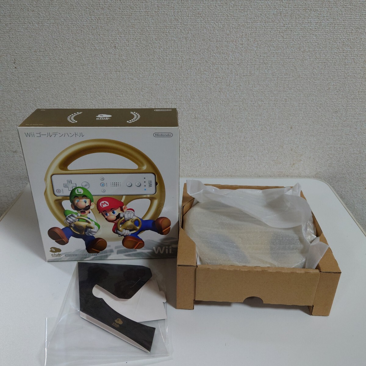 【新品】 未使用 非売品 Nintendo Wii ハンドル ゴールド マリオカート ゴールデンハンドル コントローラ 任天堂 金色