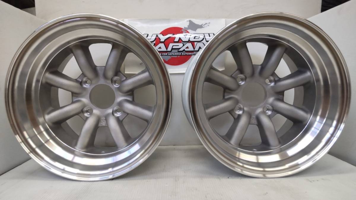 RS Watanabe R TYPE 14×8.5J-13 4H-114.3 地肌シルバー(廃盤色) 14インチ ワタナベ アルミホイール 2本
