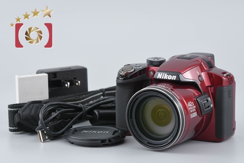 【中古】Nikon ニコン COOLPIX P510 レッド コンパクトデジタルカメラ