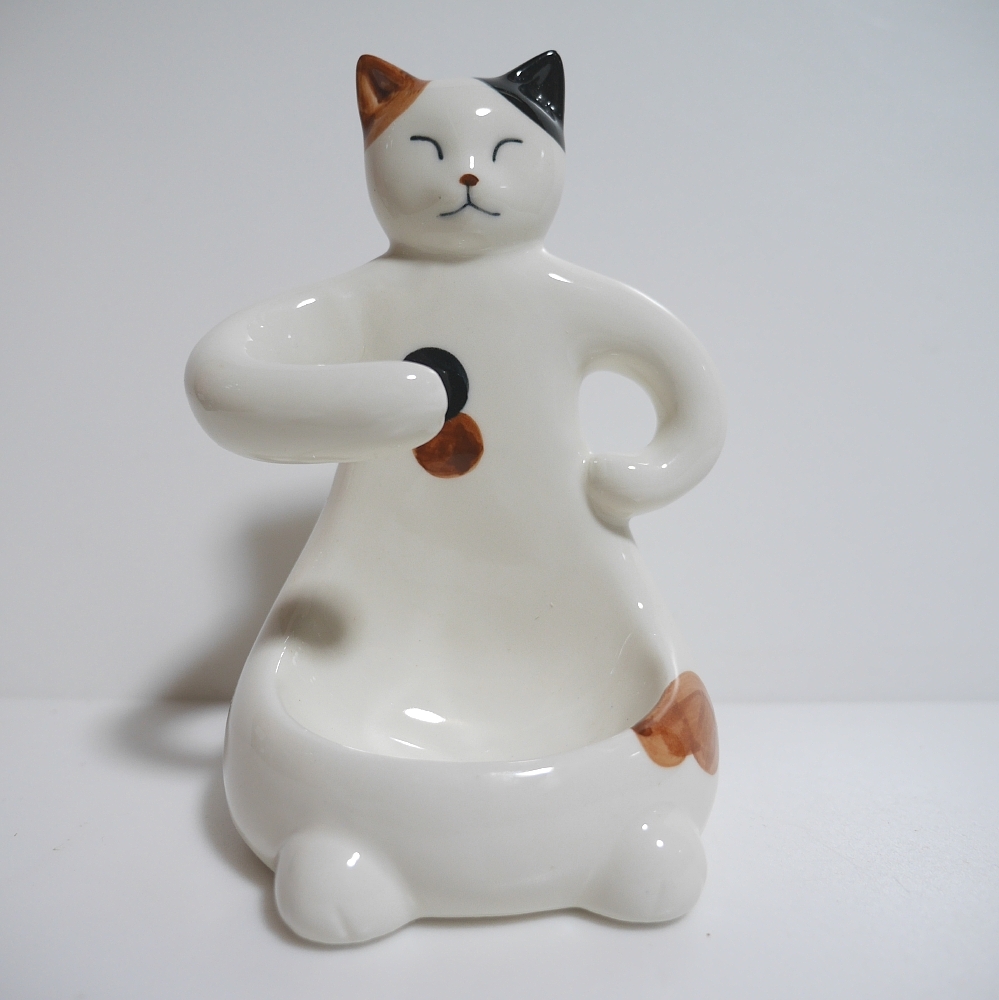 未使用 うたたねこ 三毛猫 しゃもじ立て UTATANEKO ネコ