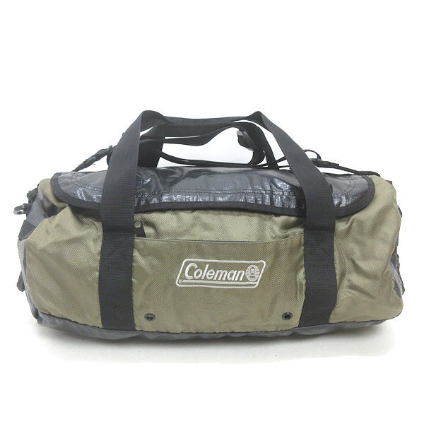K■コールマン/coleman ロールボストンバッグ ショルダーバッグ カーキ BAG 兼用■22【中古】