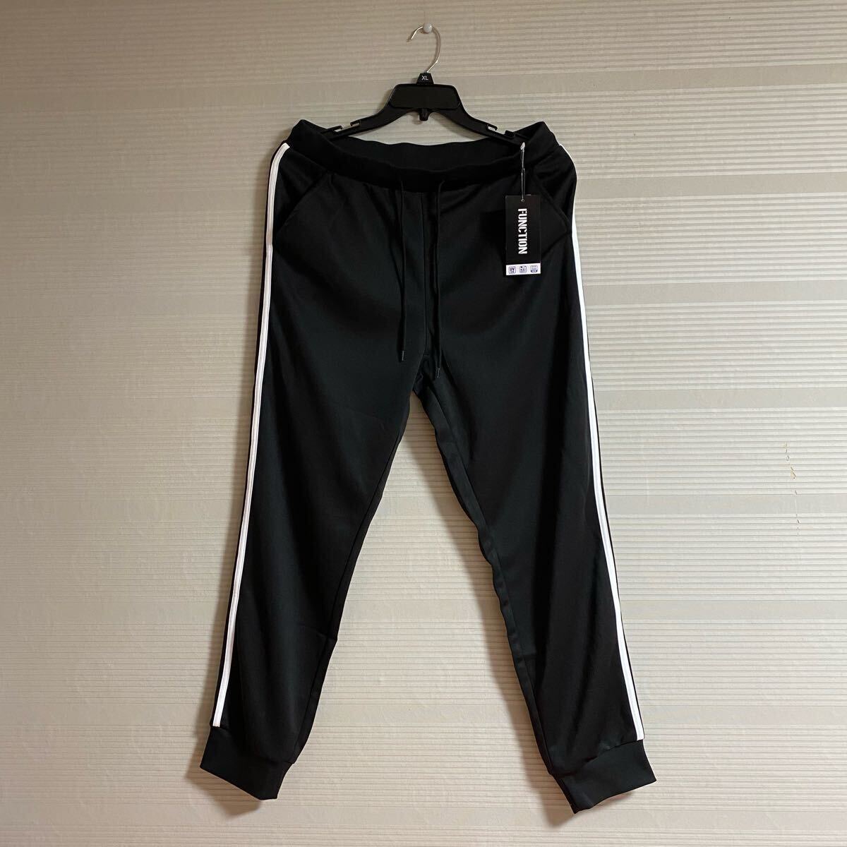 新品 Field Gear Club メンズ ジャージ パンツ スリム 3L 黒 ジョガーパンツ トラックパンツ スウェットパンツ