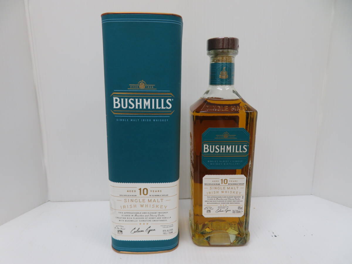 ブッシュミルズ　10年　シングルモルト　アイリッシュウイスキー　未開栓　700ｍｌ　40％　ケース付　Bushmills　　　090