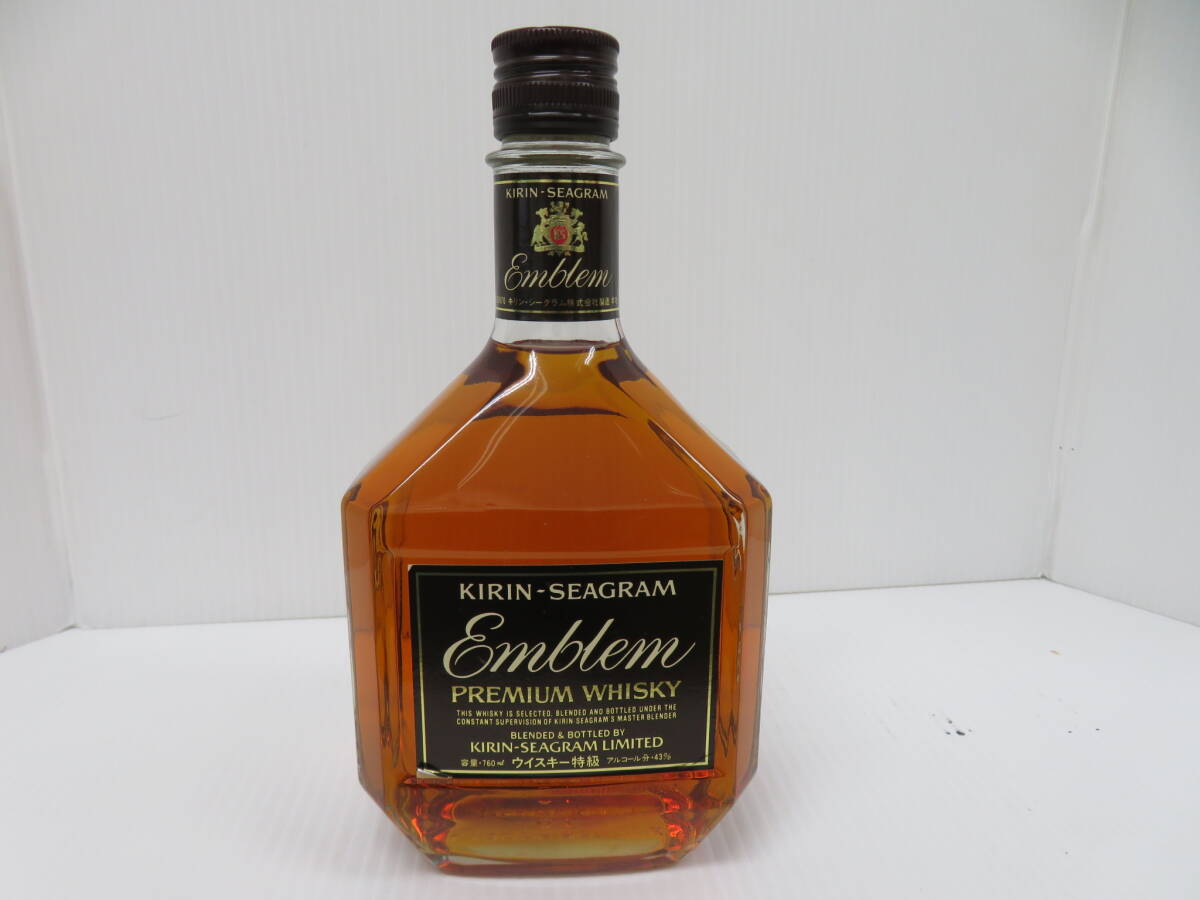 古酒　キリンシーグラム　エンブレム　プレミアム　ウイスキー特級　未開栓　760ｍｌ　43％　Emblem　　　　　　　　114
