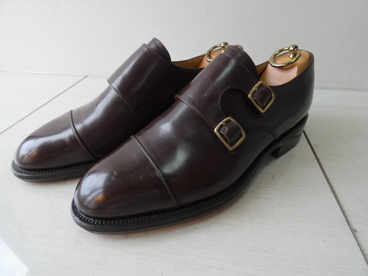 ★JOHN LOBB ジョンロブ? ダブルモンクストラップブーツ ブラウン サイズ7 　　 M05157