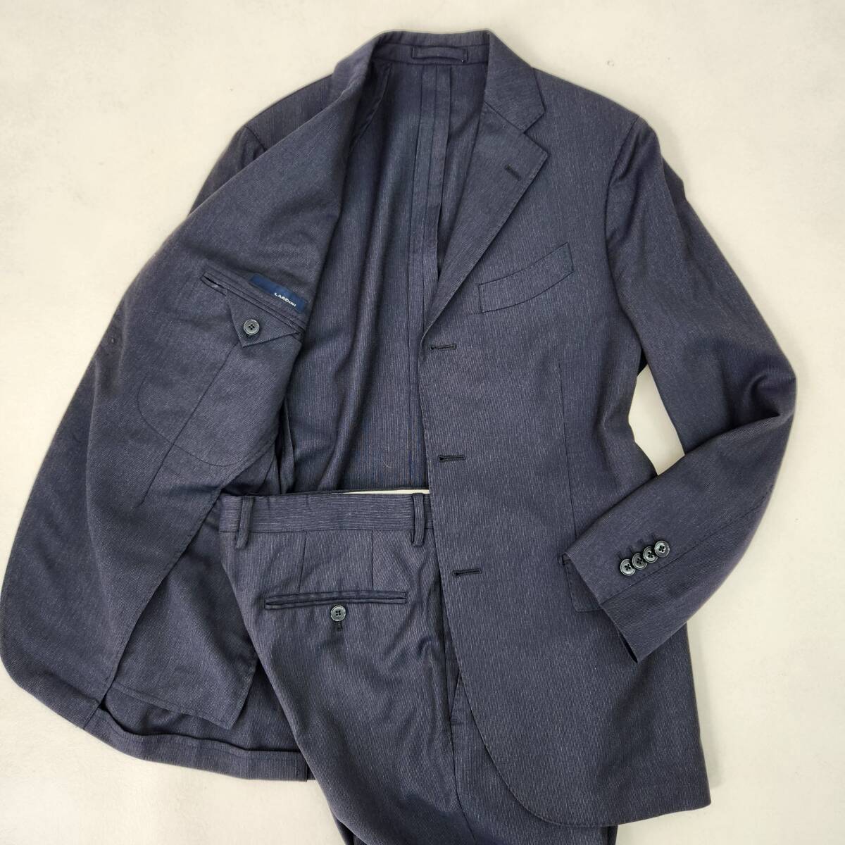 LARDINI　スーツセットアップ 　3B　チャコールグレー　46　イタリア製　M相当