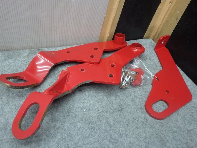 【B】 スズキ 牽引フック JB23W ジムニー けん引フック 前後3点セット レッド 赤 ジャンク