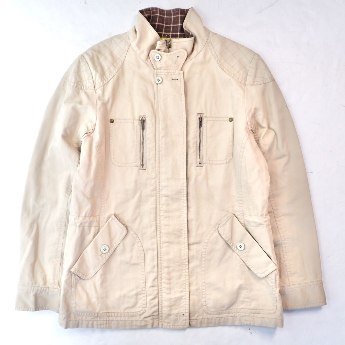 国内正規★ AIGLE エーグル 裏フランネル ヘヴィー コットン ジャケット M ベージュ系 ブルゾン アウター アウトドア クライミング 登山